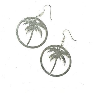 Victoria Leland Designs Silver Palm Tree Earrings